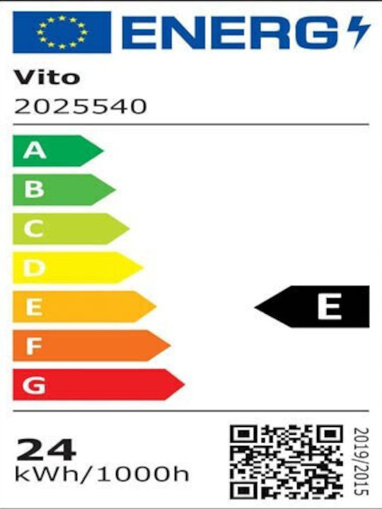 Vito Rund Vertieft LED Panel 24W mit Natürliches Weiß Licht 4000K
