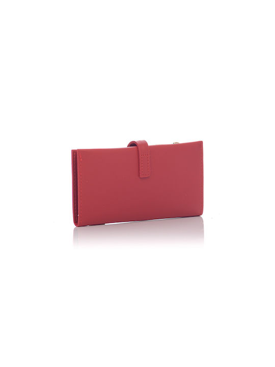 David Polo Large Women's Wallet Coins Red