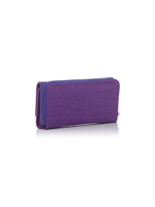 David Polo Large Fabric Women's Wallet Cards Purple