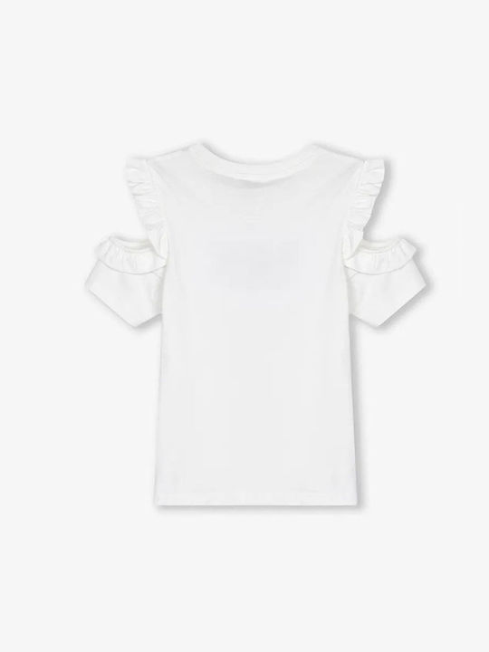 Tiffosi Children's Blouse Short Sleeve White 7-14 Years