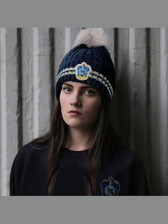 Harry Potter Ravenclaw Pom Pom Beanie Ανδρικός Σκούφος Πλεκτός σε Μπλε χρώμα