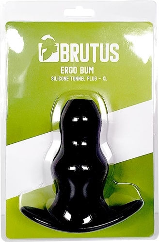 Brutus Ergo Bum Silicone Tunnel Plug Anal Plug XLarge Black