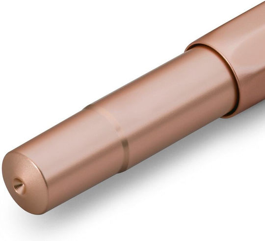 Kaweco Al Sport Rose Πένα Γραφής Fine Χρυσή από Αλουμίνιο με Μπλε Μελάνι