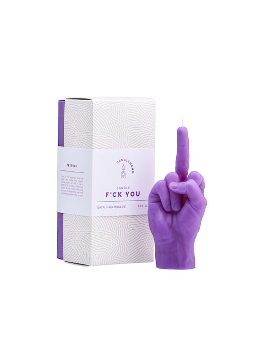 Candlehand Lumânare Decorativă Hand Gesture F*ck You Borcan Violet 380gr
