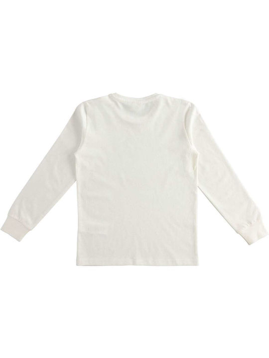 iDO Kinderhemd Langarm Weiß Crew Neck Jersey