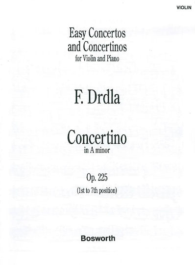 Bosworth Edition Drdla Concertino In A Minor Violin & Piano für Geige