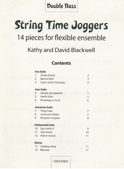 Oxford Kathy David Blackwell String Time Joggers Double Bass Part Metodă de Învățare pentru Bas