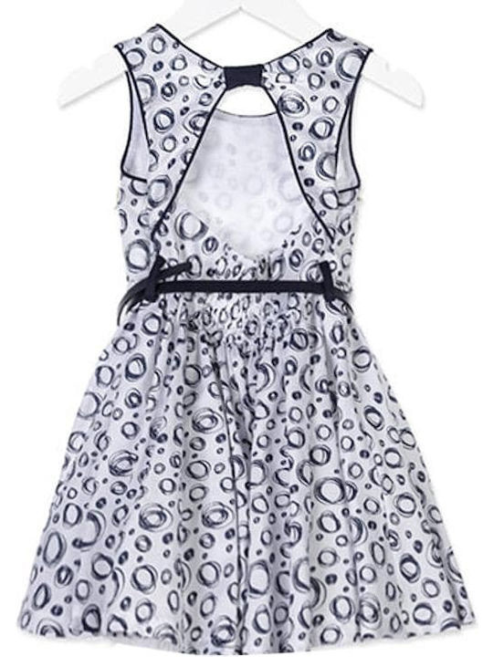 Losan Sleeveless Dress All Over Print Belt Kids Dress Sleeveless Navy Blue