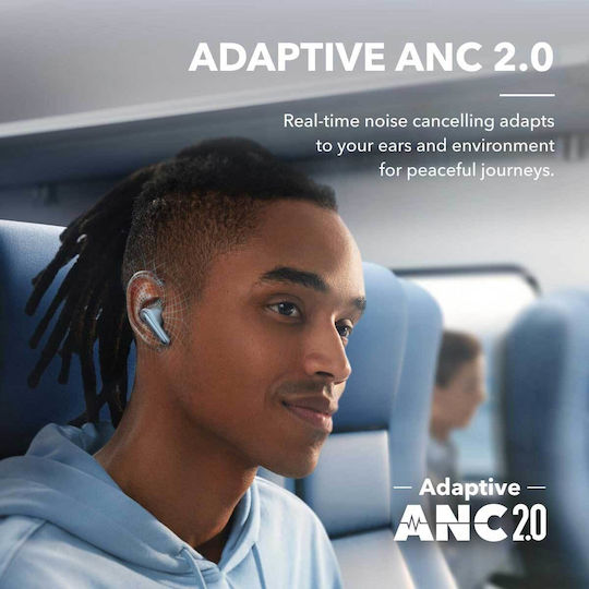 Soundcore by Anker Liberty 4 NC In-ear Bluetooth Handsfree Earphones with Sweat Resistance and Charging Case Light Blue