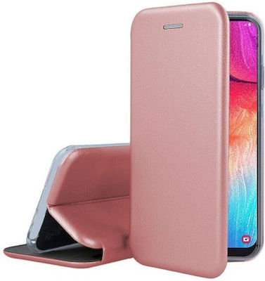 Forcell Buchen Sie Synthetisches Leder Rose Gold (Galaxy A80)