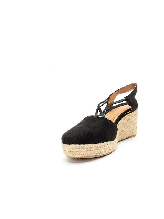 Alta Moda Platforme dama în stil espadrile Negre