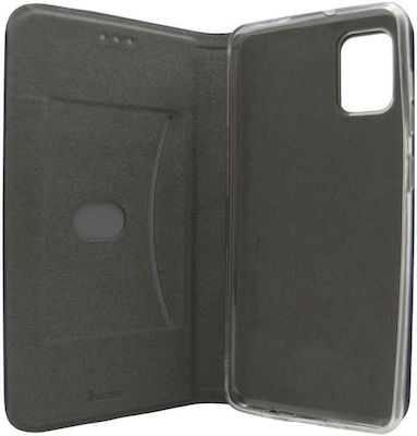 iNOS Curved S-Folio Carte Piele artificială Albastru (Galaxy A31)