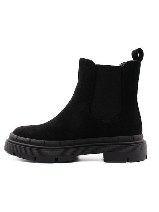 Alta Moda Women's Suede Chelsea Boots Black