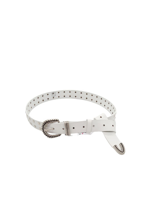 Venturi Leather Women's Belt White