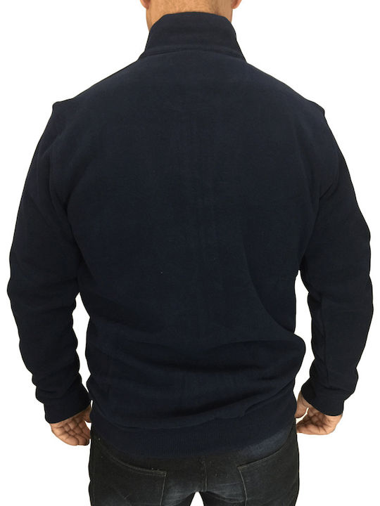 Side Effect Men's Cardigan with Zipper Blue