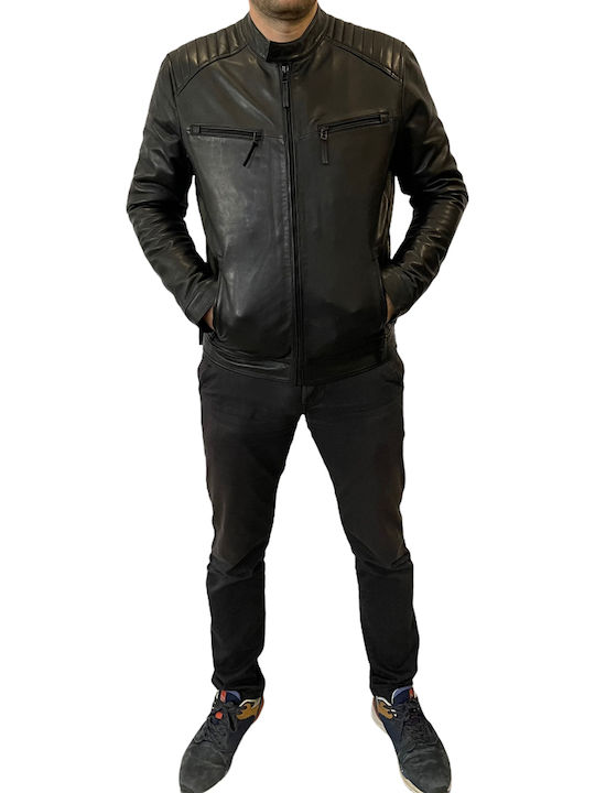 Leather Jacket Biker Black