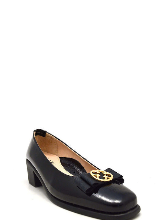 Relax Anatomic Anatomic Patent Leather Black Low Heels