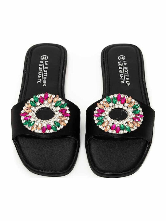 Women's Flat Sandals in Black Color
