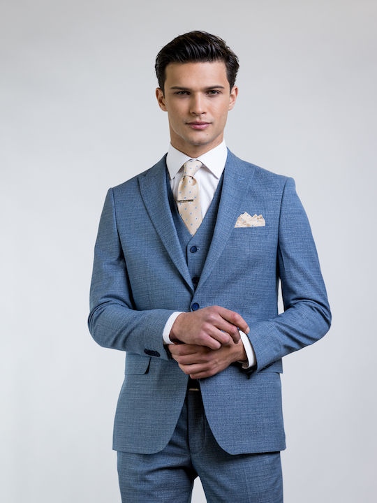 Costum Bărbați cu Croială Strâmtă Blue