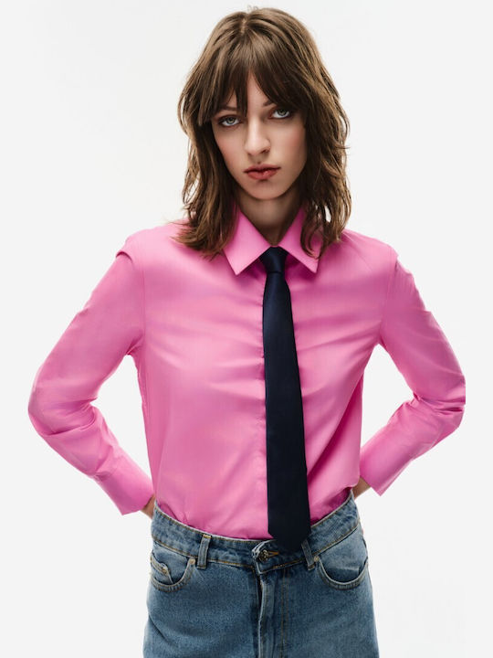 Lumina Women's Monochrome Long Sleeve Shirt Pink