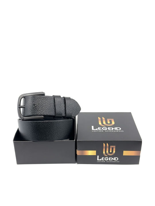 Breit Herren Gürtel Leder Schwarz