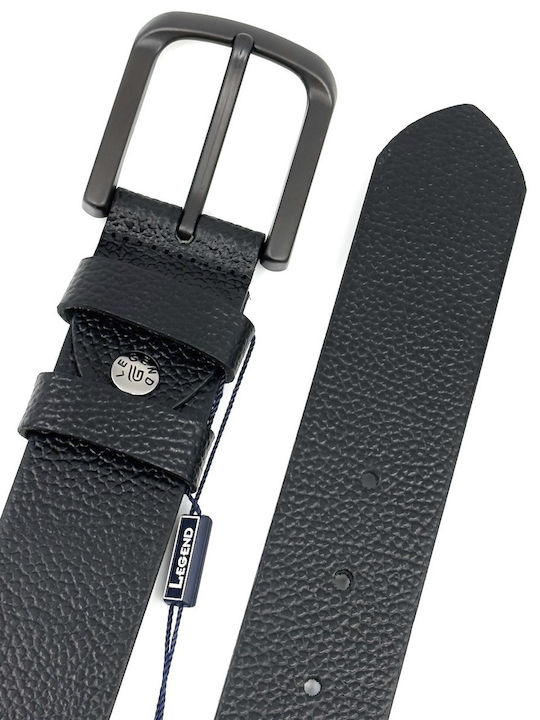 Breit Herren Gürtel Leder Schwarz