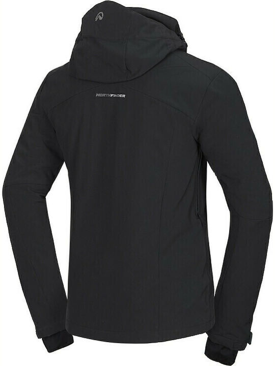 Northfinder Herren Winter Jacke Softshell Wasserdicht und winddicht Schwarz