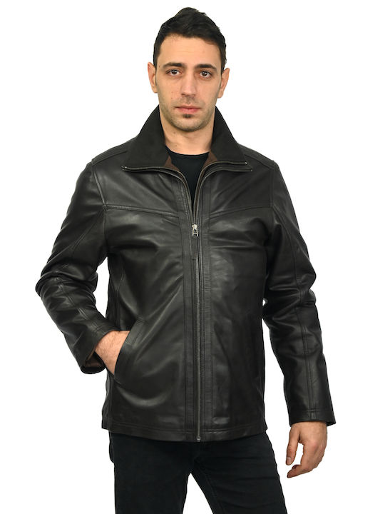 Leatherland Men's Winter Leather Jacket Brown