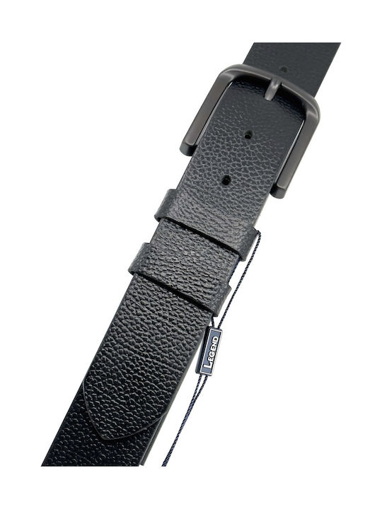 Breit Herren Gürtel Leder Schwarz