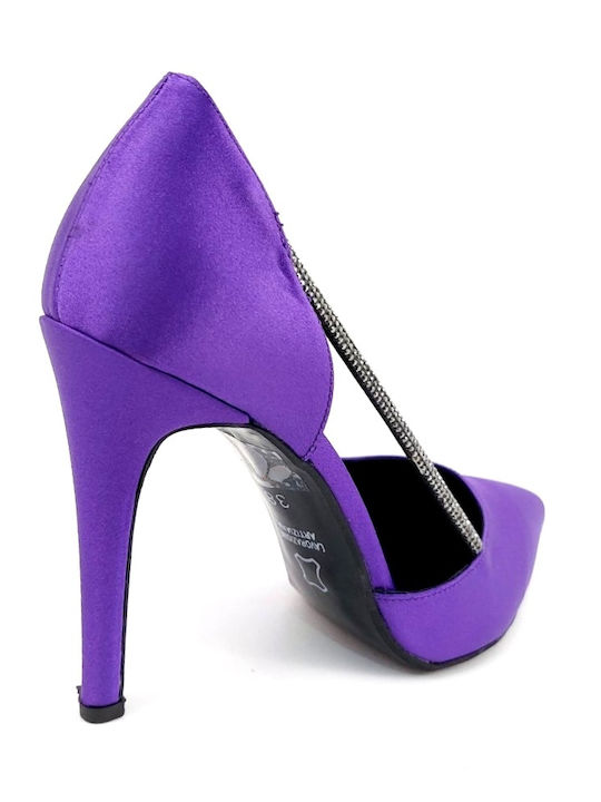 Ellen Pointed Toe Purple Heels