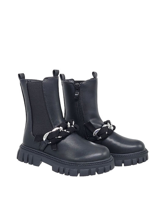 SmartKids Kids Leather Chelsea Boots Black