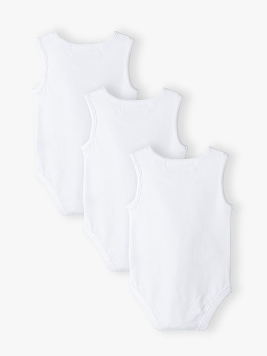 Minoti Baby Bodysuit Underwear Set Sleeveless White