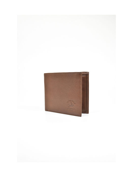 David Polo Men's Leather Card Wallet Tabac Brown