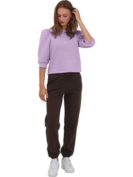 Women's Blouse with 3/4 Sleeve Lilacc