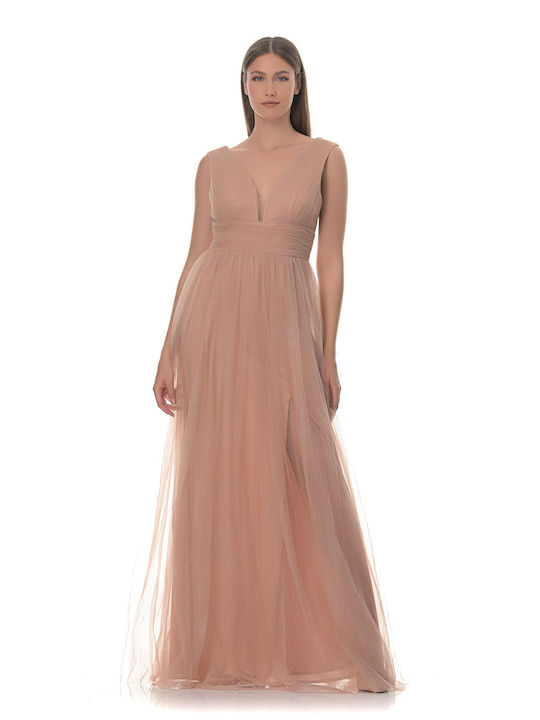 Farmaki Summer Maxi Dress Gold