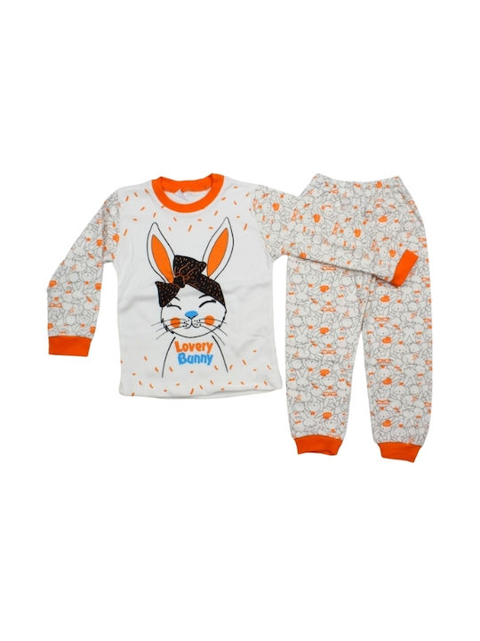 Supermini Pijama pentru copii De iarnă De bumbac Portocaliu