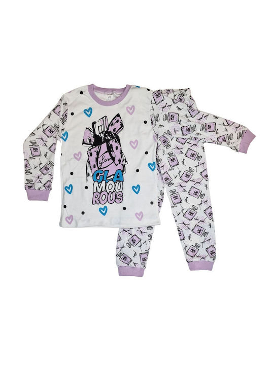 Supermini Kids Pajamas Winter Cotton Lilac