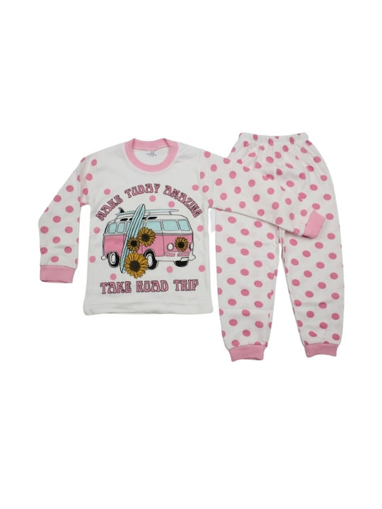 Supermini Pijama pentru copii De iarnă De bumbac Roz