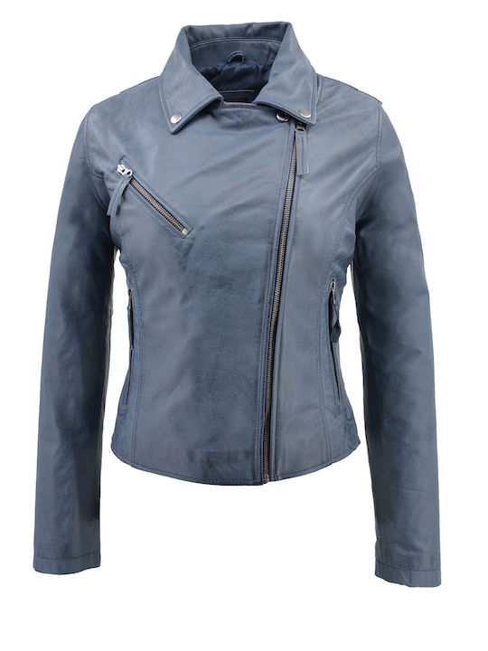 Δερμάτινα 100 Damen Bikerjacke Gray