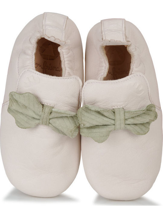 Easy Peasy Baby Hausschuhe Weiße Blublu Noeud