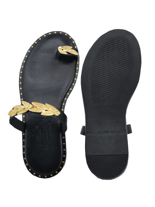 Sandale Casual Damă De Piele Negru
