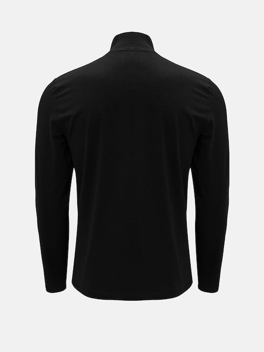 Daniel Hechter Herren Langarmshirt Rollkragen Schwarz