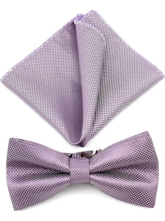 Legend Accessories Bow Tie Set with Pochette Purple