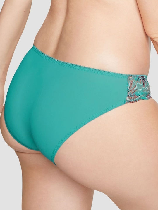 Bestform Damen Slip mit Spitze Türkis