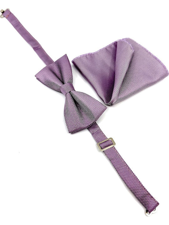 Legend Accessories Bow Tie Set with Pochette Purple