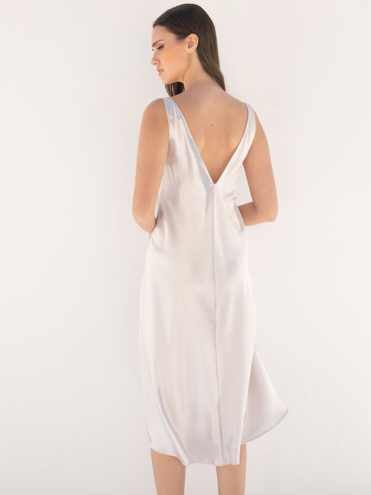 Pen-ky Summer Satin Women's Nightdress White