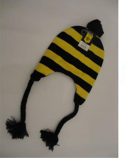 Pom Pom Beanie Männer Beanie Gestrickt in Gelb Farbe