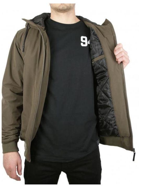 Iriedaily Herren Winter Jacke Bomber Winddicht Khaki