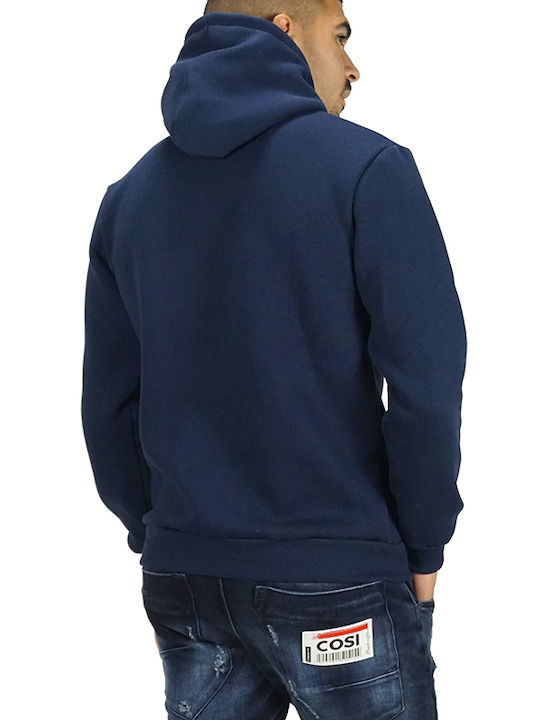 Dri-Fit Φούτερ με Κουκούλα Navy Μπλε