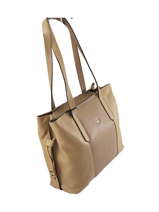 Forest Leder Damen Tasche Schulter Beige